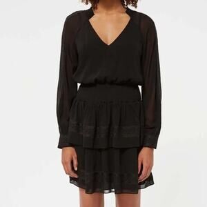 Rebecca Minkoff Noelle Peasant Long Sleeve Dress Size S